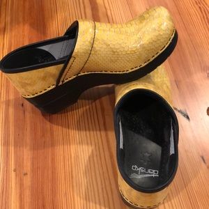 Yellow snakeskin dansko